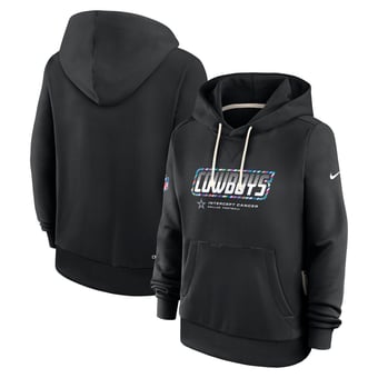 Women's Nike  Black Dallas Cowboys 2026 NFL Crucial Catch Sideline Standard Issue Dri-FIT Pullover Hoodie