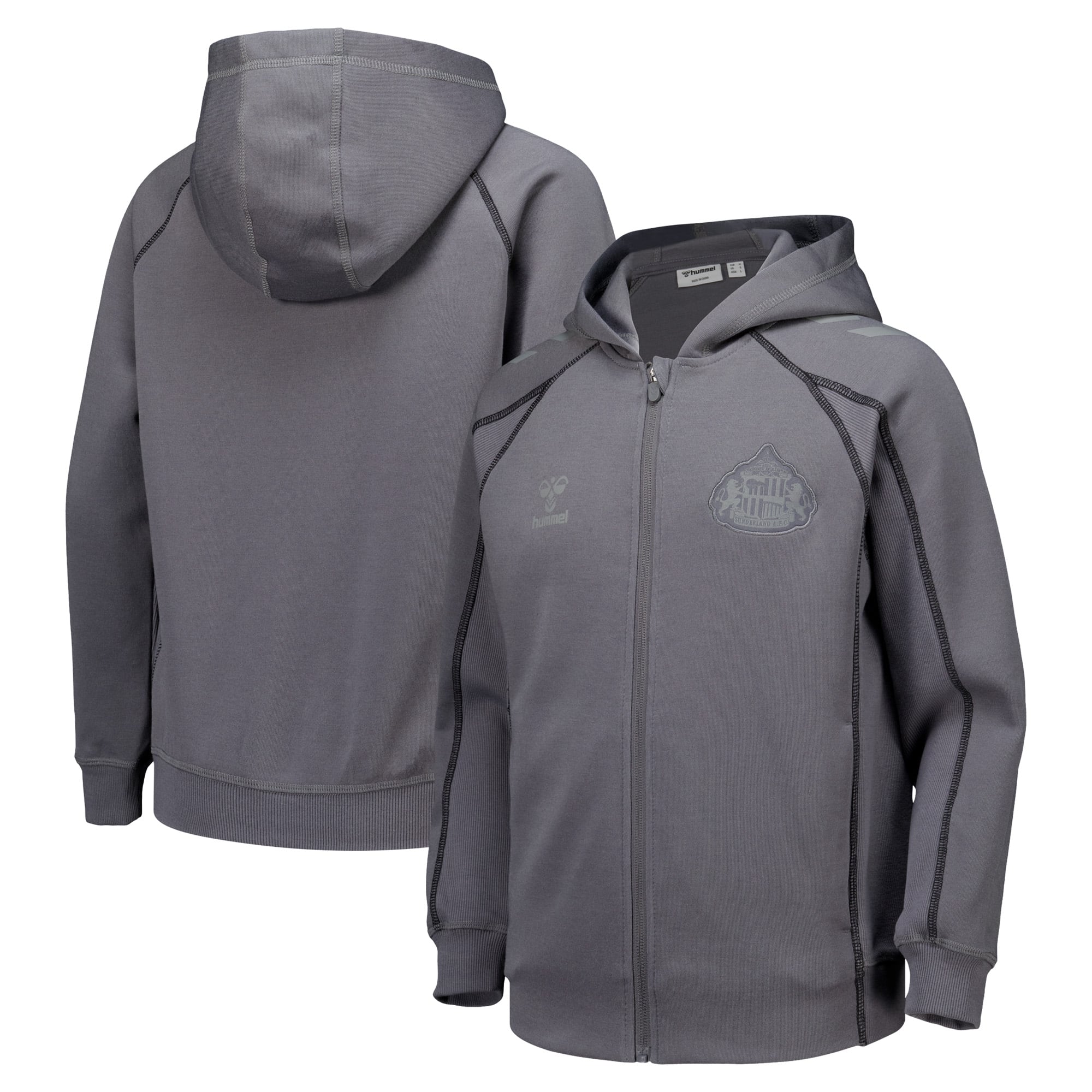 Sunderland Hummel Travel Zip Hoodie - Grey - Kids