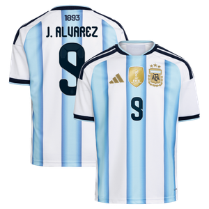 Maillot Domicile Argentine adidas 26 - Enfant avec flocage J. Alvarez  9, vue 2