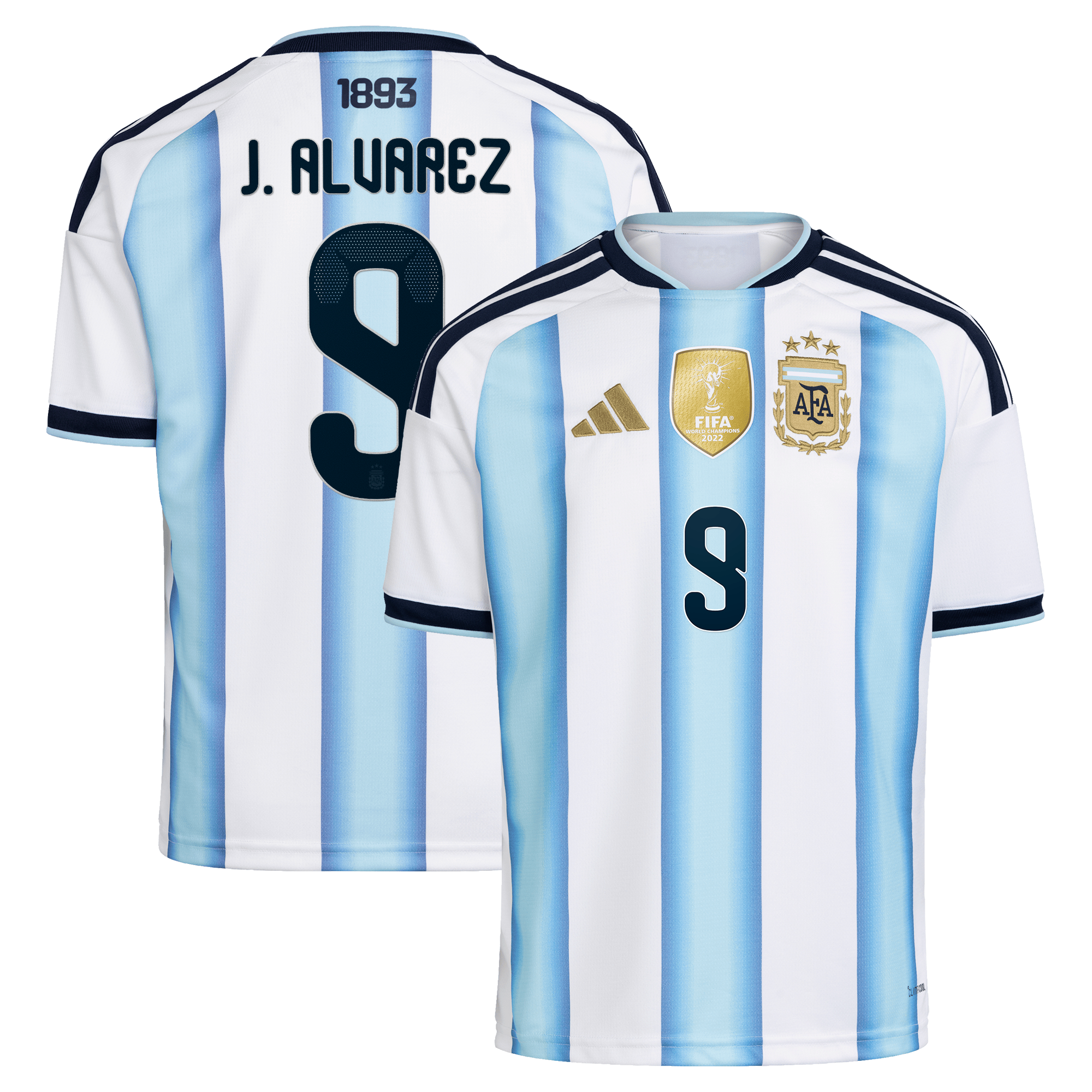 Maillot Domicile Argentine adidas 26 - Enfant avec flocage J. Alvarez  9