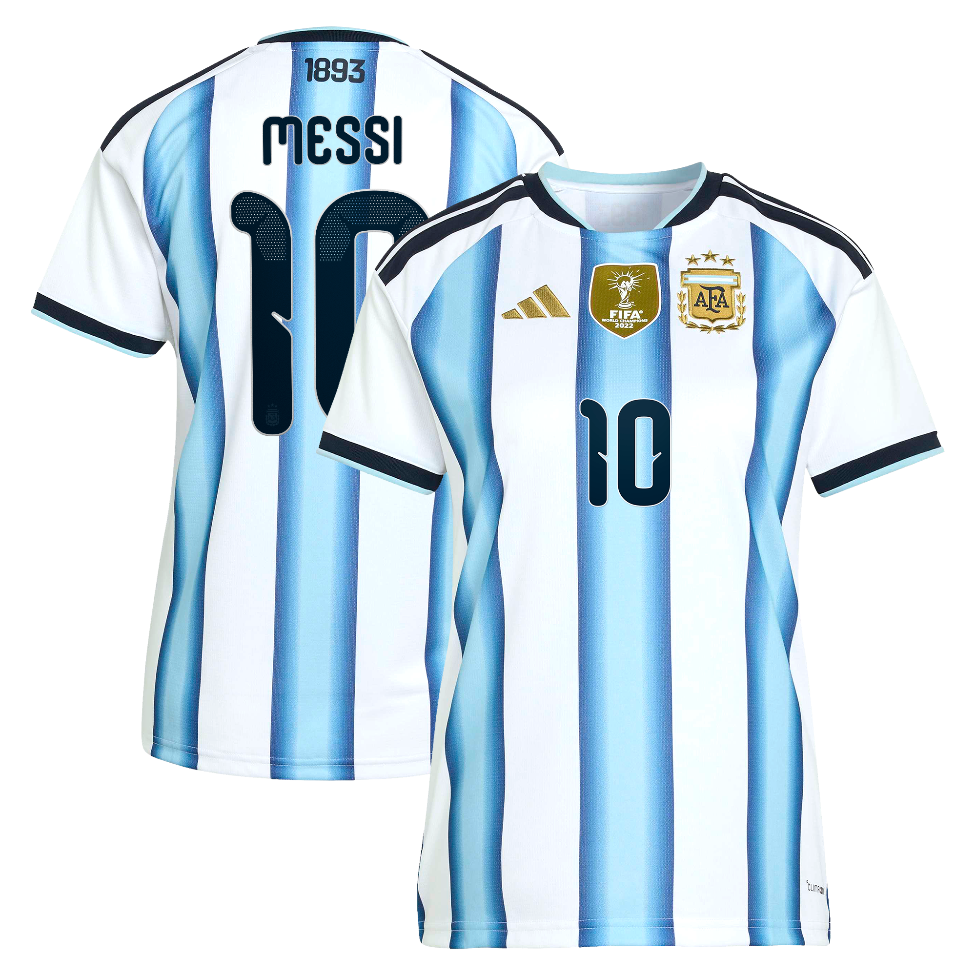 Maillot Domicile Argentine adidas 26 - Femme avec flocage Messi 10
