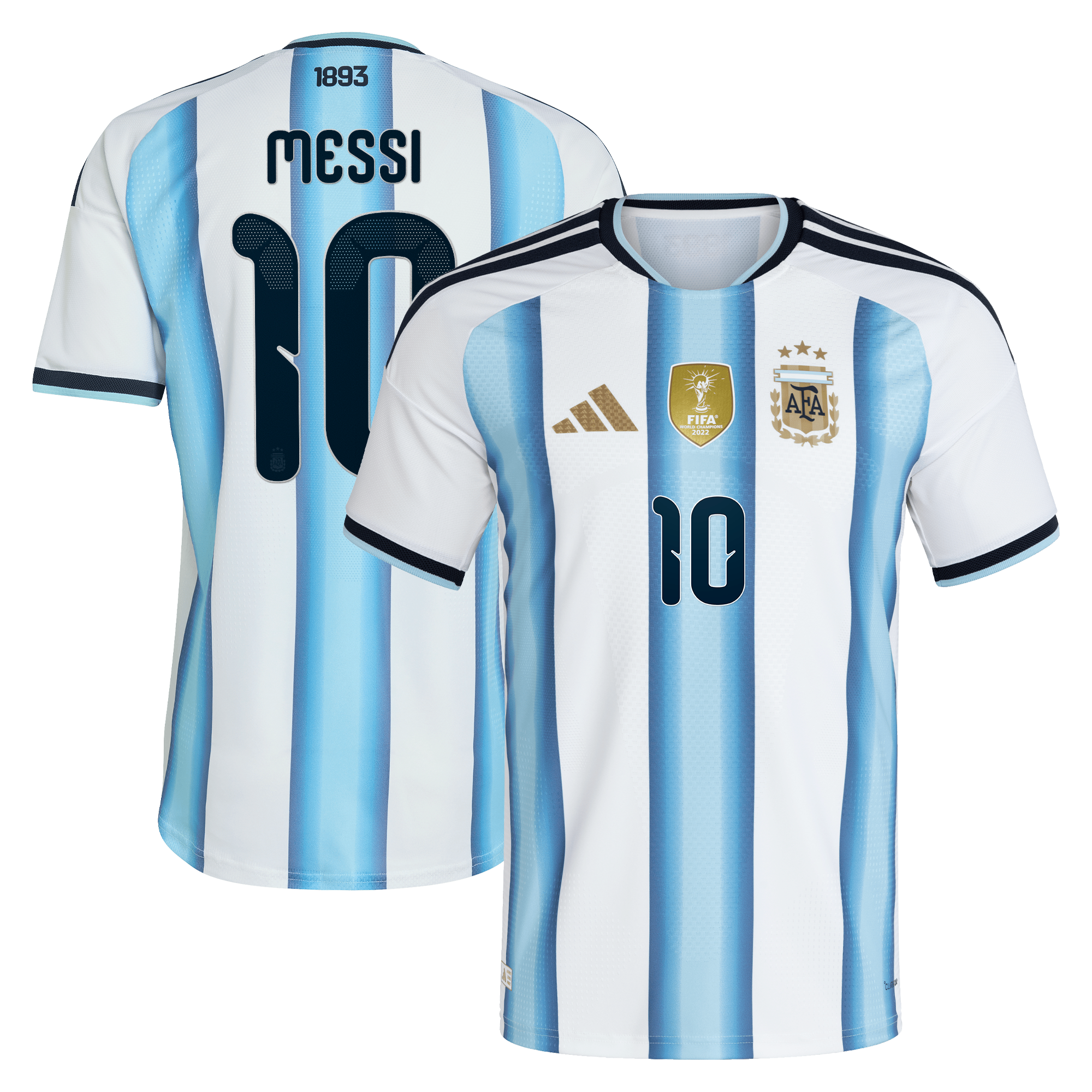 Maillot Domicile Authentic Argentine adidas 26 avec flocage Messi 10