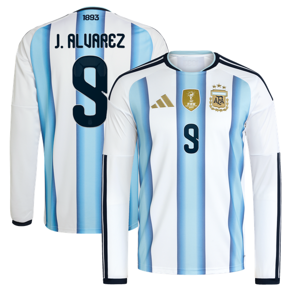 Maillot Domicile Argentine adidas 26 - Manches longues avec flocage J. Alvarez  9