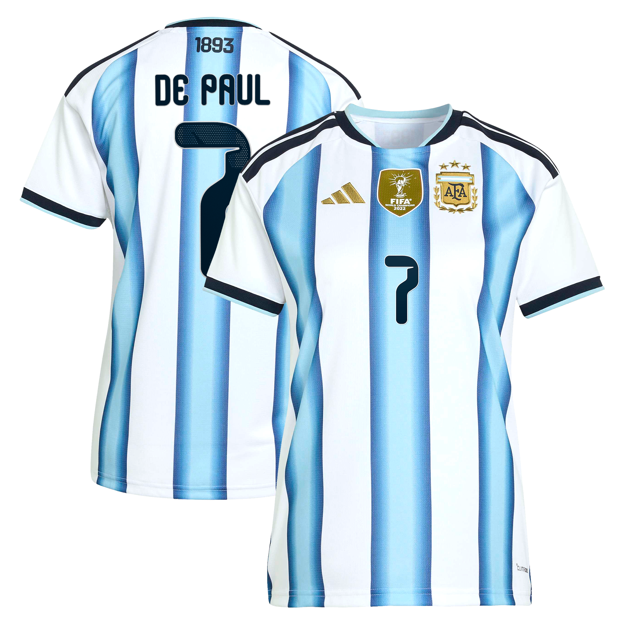 Maillot Domicile Argentine adidas 26 - Femme avec flocage De Paul 7