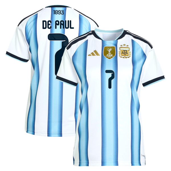 Maillot Domicile Argentine adidas 26 - Femme avec flocage De Paul 7