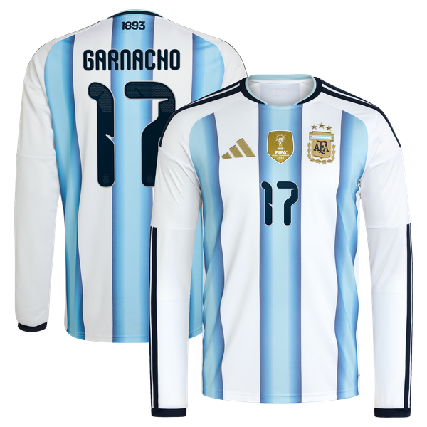 Maillot Domicile Argentine adidas 26 - Manches longues avec flocage Garnacho 17