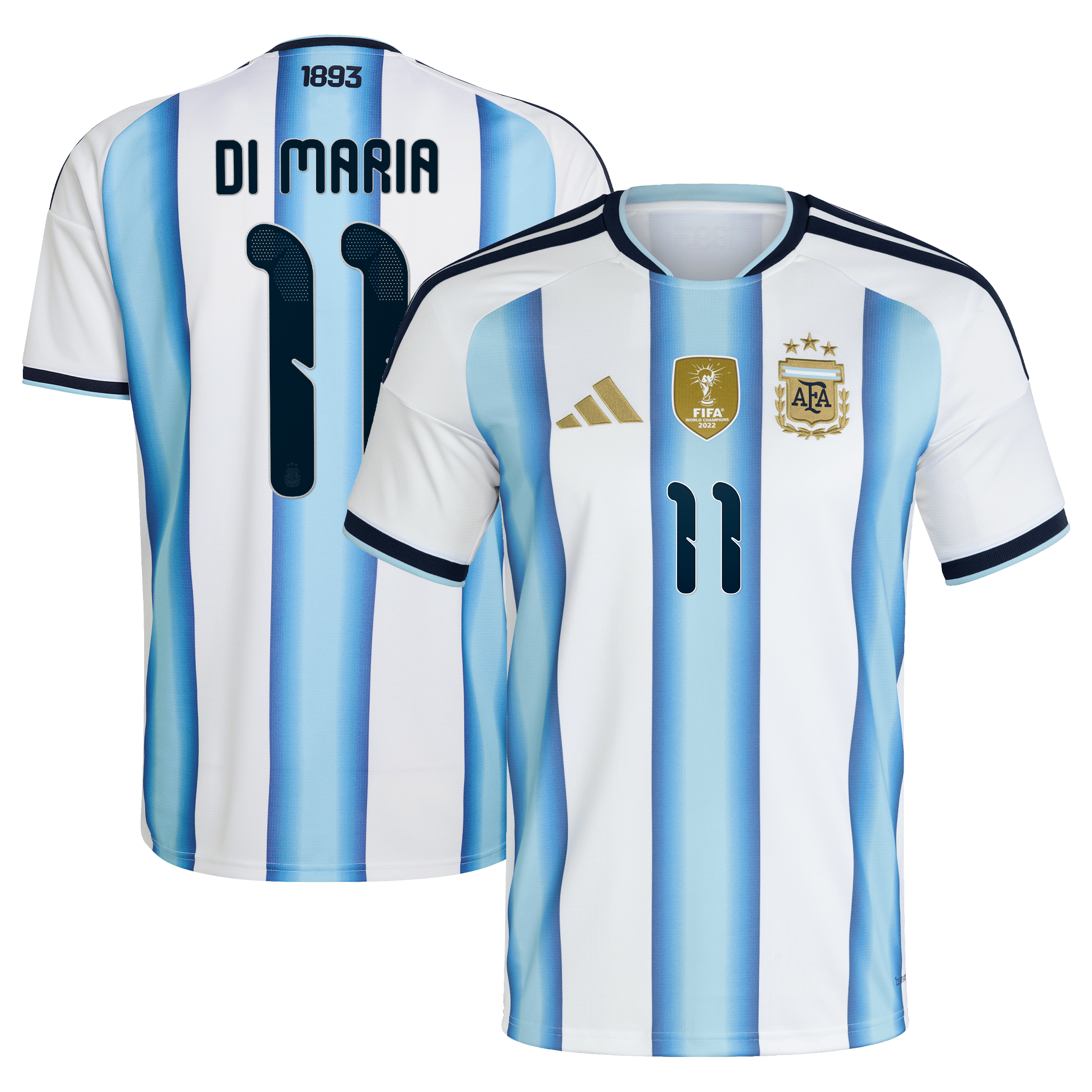 Maillot Domicile Argentine adidas 26 - Enfant avec flocage Di Maria 11