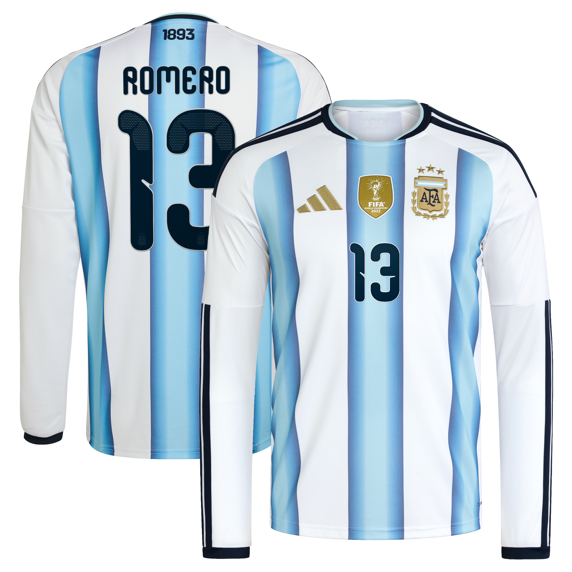Maillot Domicile Argentine adidas 26 - Manches longues avec flocage Romero 13