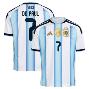 Maillot Domicile Argentine adidas 26 - Enfant avec flocage De Paul 7, vue 1