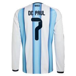 Maillot Domicile Argentine adidas 26 - Manches longues avec flocage De Paul 7, vue 4