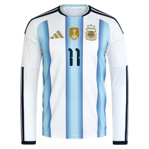 Maillot Domicile Argentine adidas 26 - Manches longues avec flocage Di Maria 11, vue 3