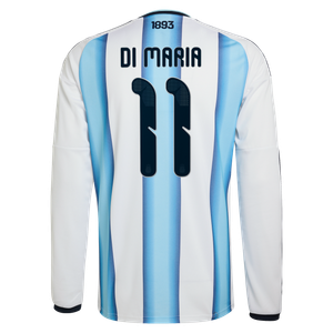 Maillot Domicile Argentine adidas 26 - Manches longues avec flocage Di Maria 11, vue 4