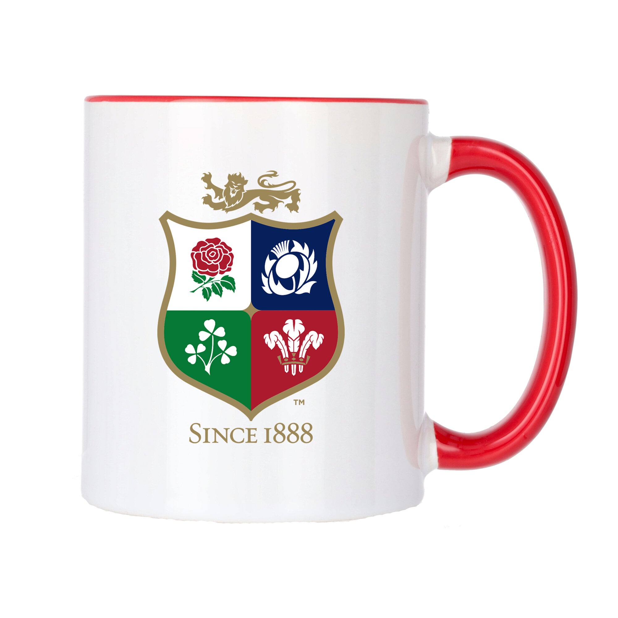British & Irish Lions Innen farbig 11 oz Kaffeetasse: retailer-supplied image