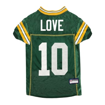 Jordan Love Green Green Bay Packers Player Pet Jersey