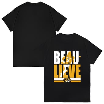 Unisex Beau Pribula Black Missouri Tigers BeauLieve NIL T-Shirt