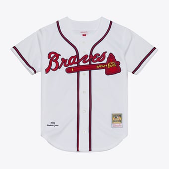 Men's Mitchell & Ness Andruw Jones White Atlanta Braves 2005 Authentic Jersey