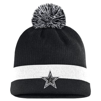 Men's Fanatics Black Dallas Cowboys Cuffed Knit Hat with Pom