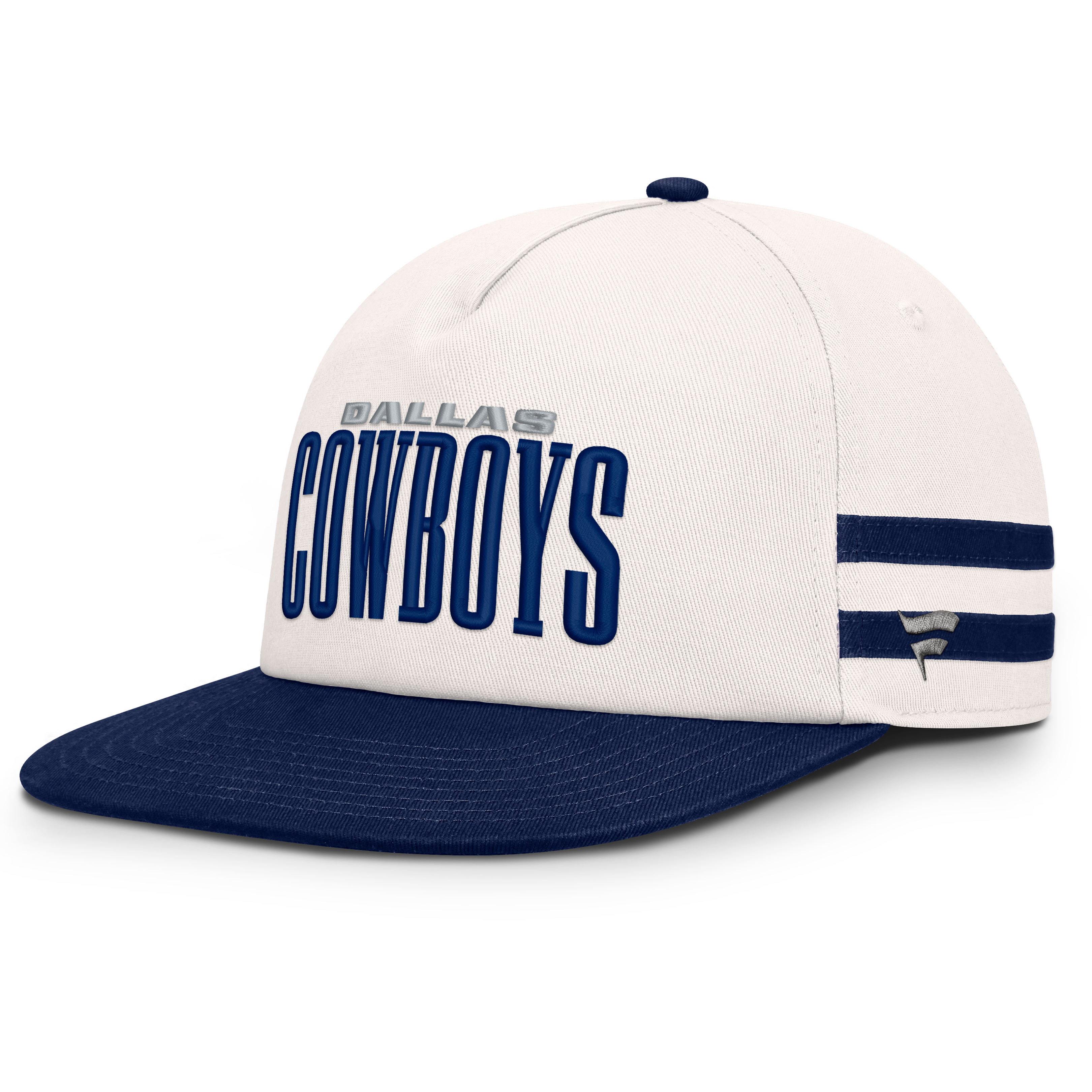 Men’s Fanatics Cream/Navy Dallas Cowboys Heritage Doubleback Golfer Adjustable Hat