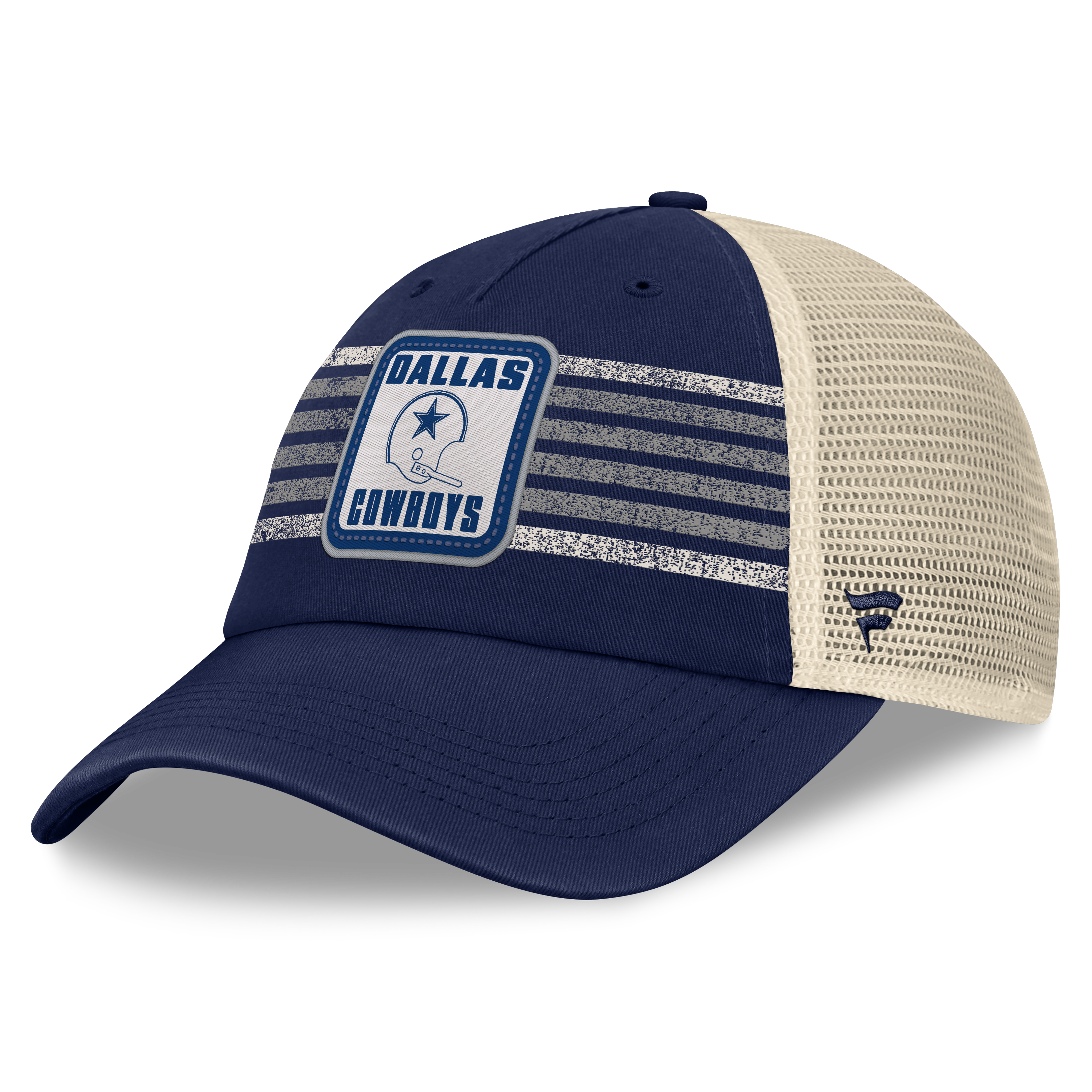 Men's Fanatics  Navy Dallas Cowboys Heritage Logo Waggle Unstructured Trucker Hat