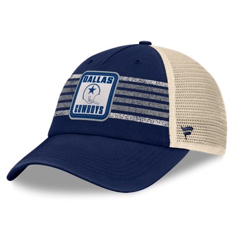 Men's Fanatics  Navy Dallas Cowboys Heritage Logo Waggle Unstructured Trucker Hat