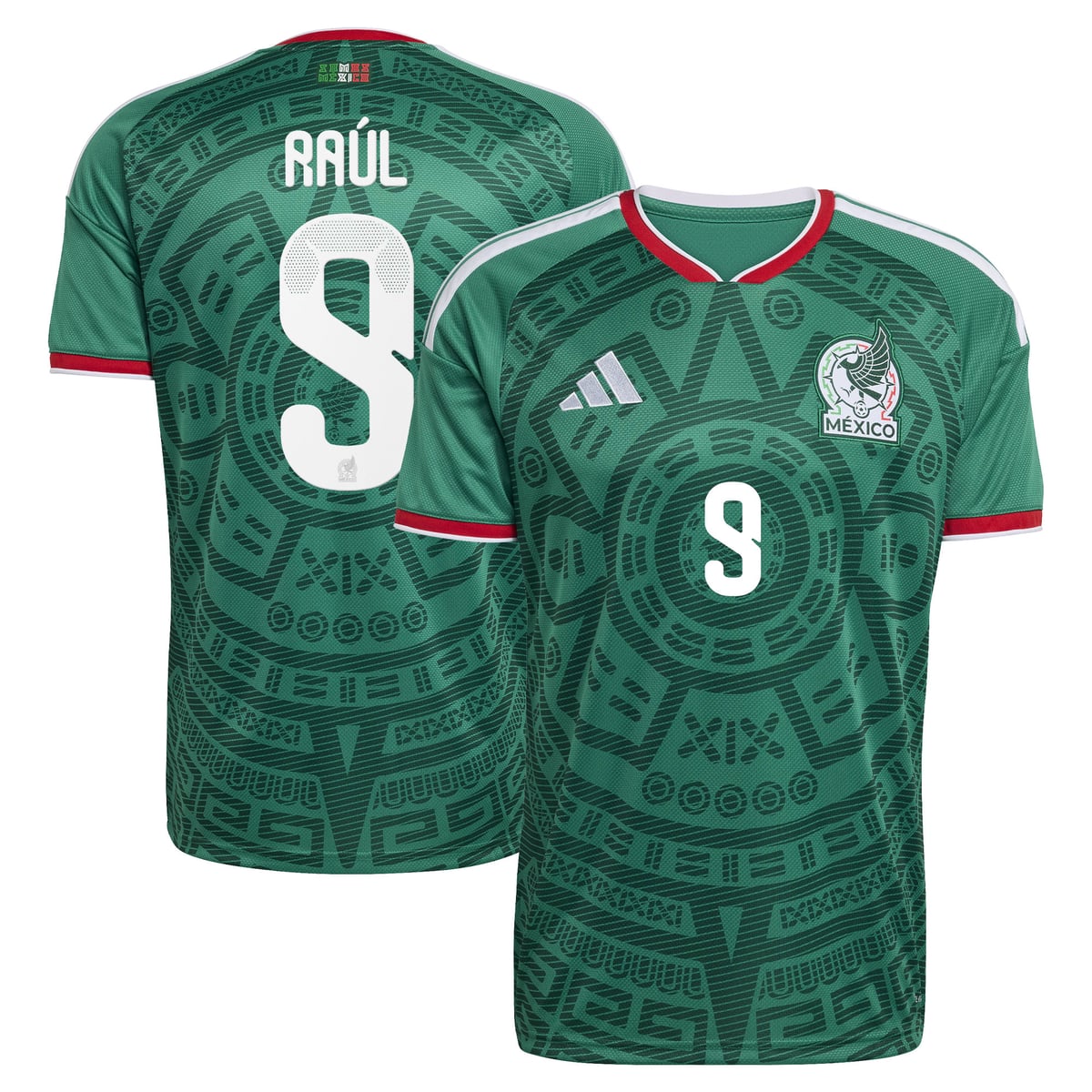 Maillot Domicile Mexique adidas 2026 avec flocage Raúl 9