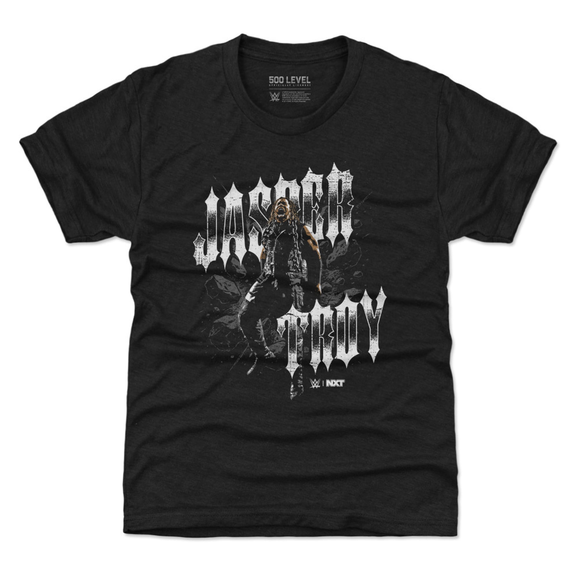 Youth 500 Level Heather Black Jasper Troy Grunge T-Shirt