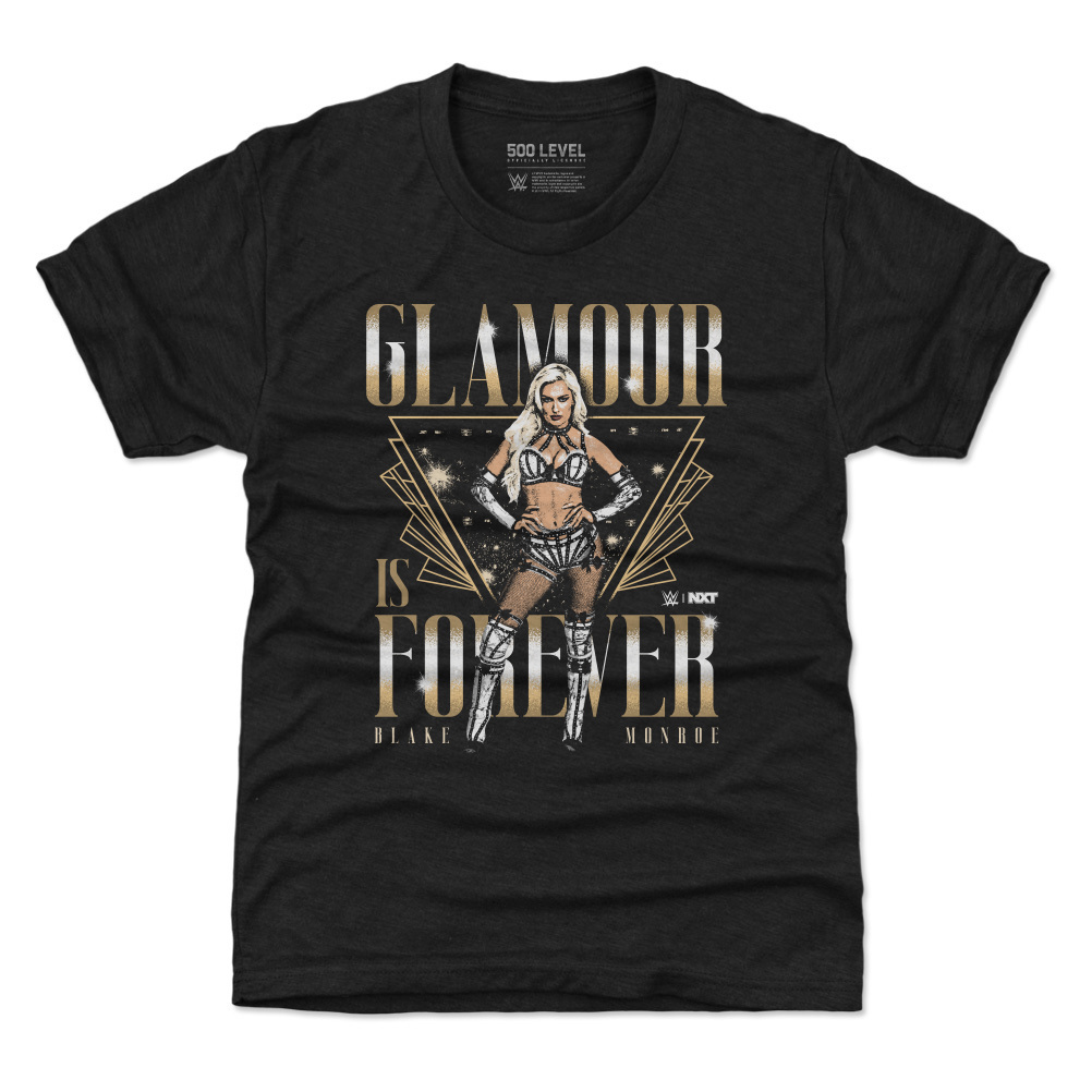 Youth 500 Level Heather Black Blake Monroe Glamour Forever T-Shirt Youth 500 Level Heather Black Blake Monroe Glamour Forever T-Shirt