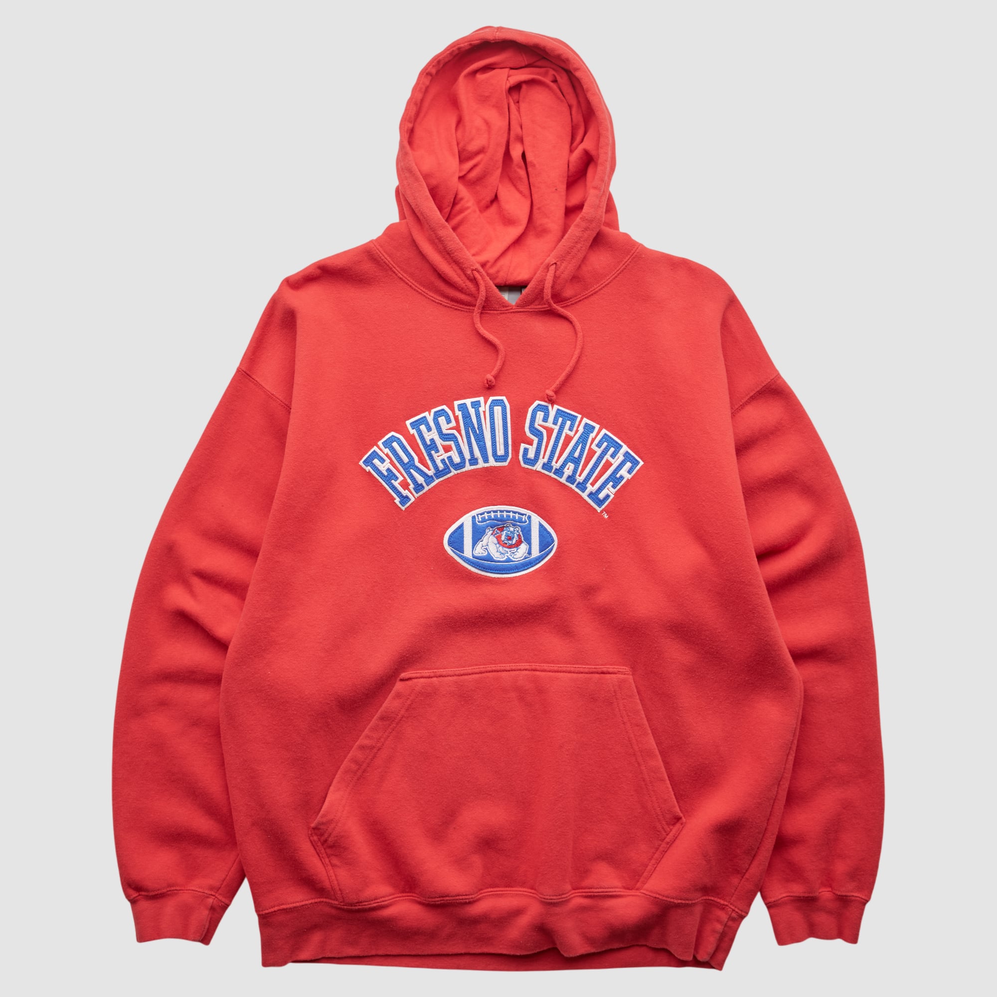 Fresno State Bulldogs 2000s Hooded Pullover Sweatshirt - Red - L by Fanatics Real Vintage