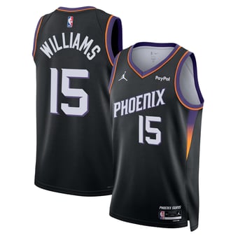 Unisex Jordan Brand Mark Williams Black Phoenix Suns Swingman Badge Jersey - Statement Edition