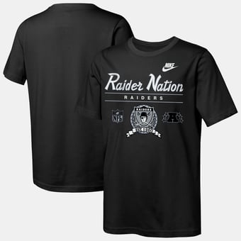 Youth Nike  Black Las Vegas Raiders Hometown Rewind Slub Dri-FIT T-Shirt