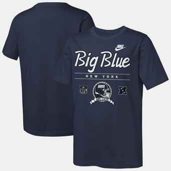 Youth Nike  Navy New York Giants Hometown Rewind Slub Dri-FIT T-Shirt