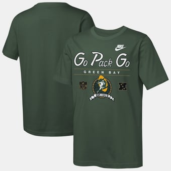 Youth Nike  Green Green Bay Packers Hometown Rewind Slub Dri-FIT T-Shirt