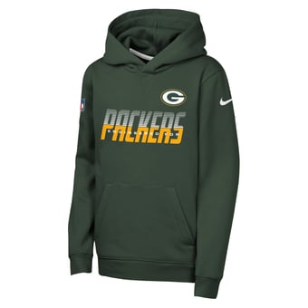 Youth Nike Green Green Bay Packers Sideline Dri-FIT Hoodie