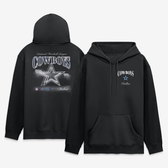 Men's Fanatics Black Dallas Cowboys Nightfall Long Sleeve Fleece Hoodie