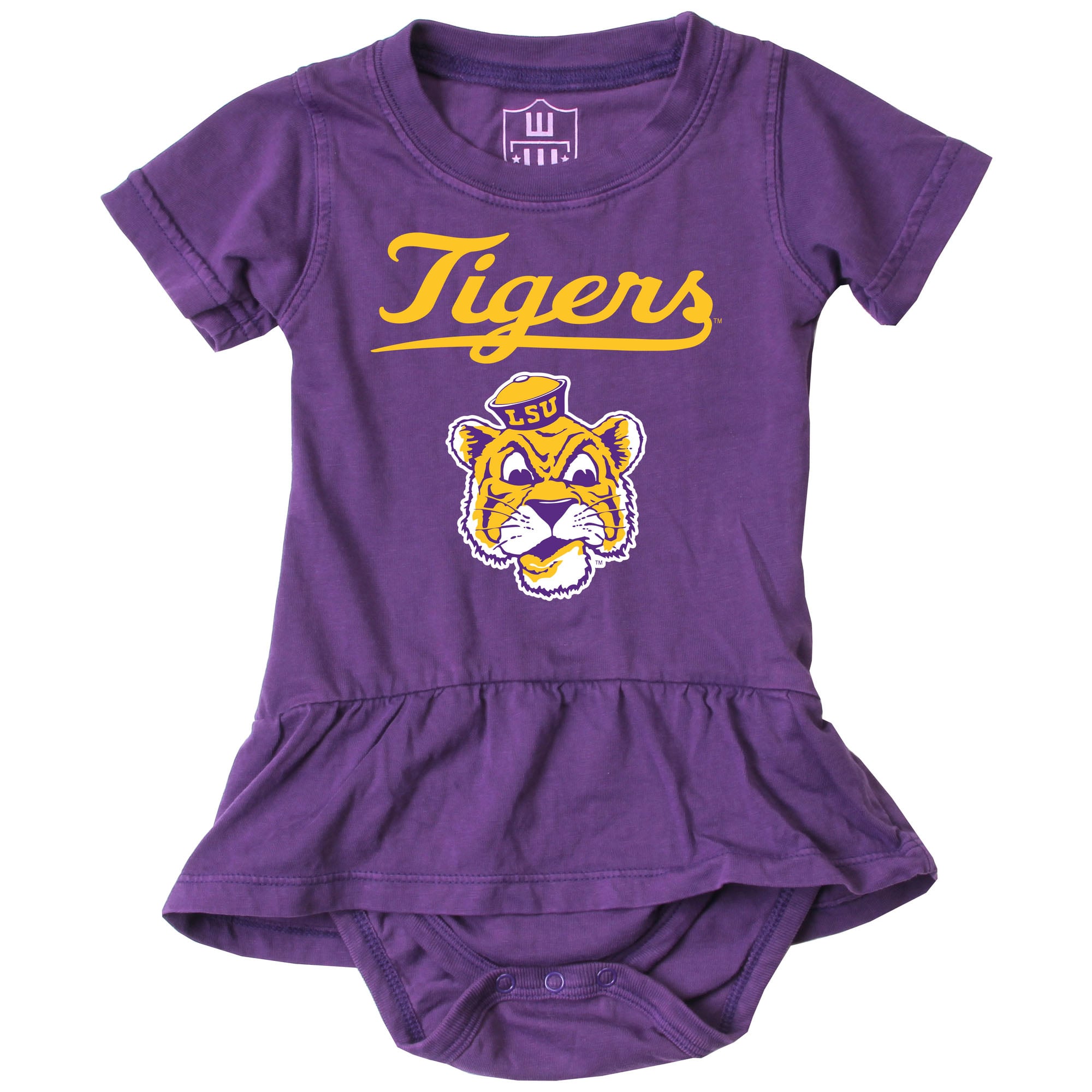 Girls Infant Wes & Willy Purple LSU Tigers Skirted Bodysuit