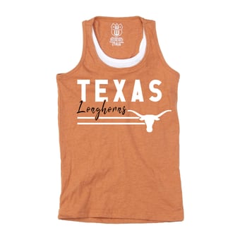 Girls Youth Wes & Willy  Texas Orange Texas Longhorns Racerback Tank Top