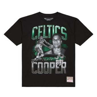 Men's Mitchell & Ness Chuck Cooper Black Boston Celtics 75th Anniversary Pioneers Player T-Shirt