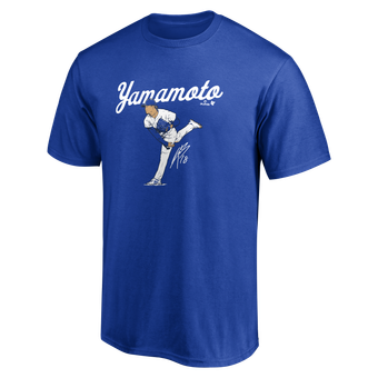 Unisex BreakingT Yoshinobu Yamamoto Royal Los Angeles Dodgers Ace T-Shirt