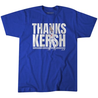 Unisex BreakingT Clayton Kershaw Royal Los Angeles Dodgers Thank You T-Shirt