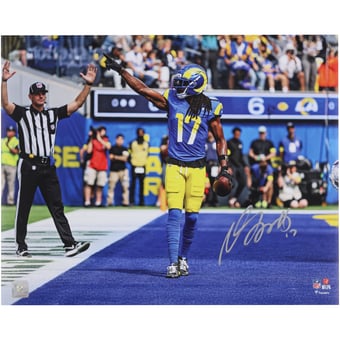 Davante Adams Los Angeles Rams Autographed 16" x 20" Touchdown Celebration Photograph