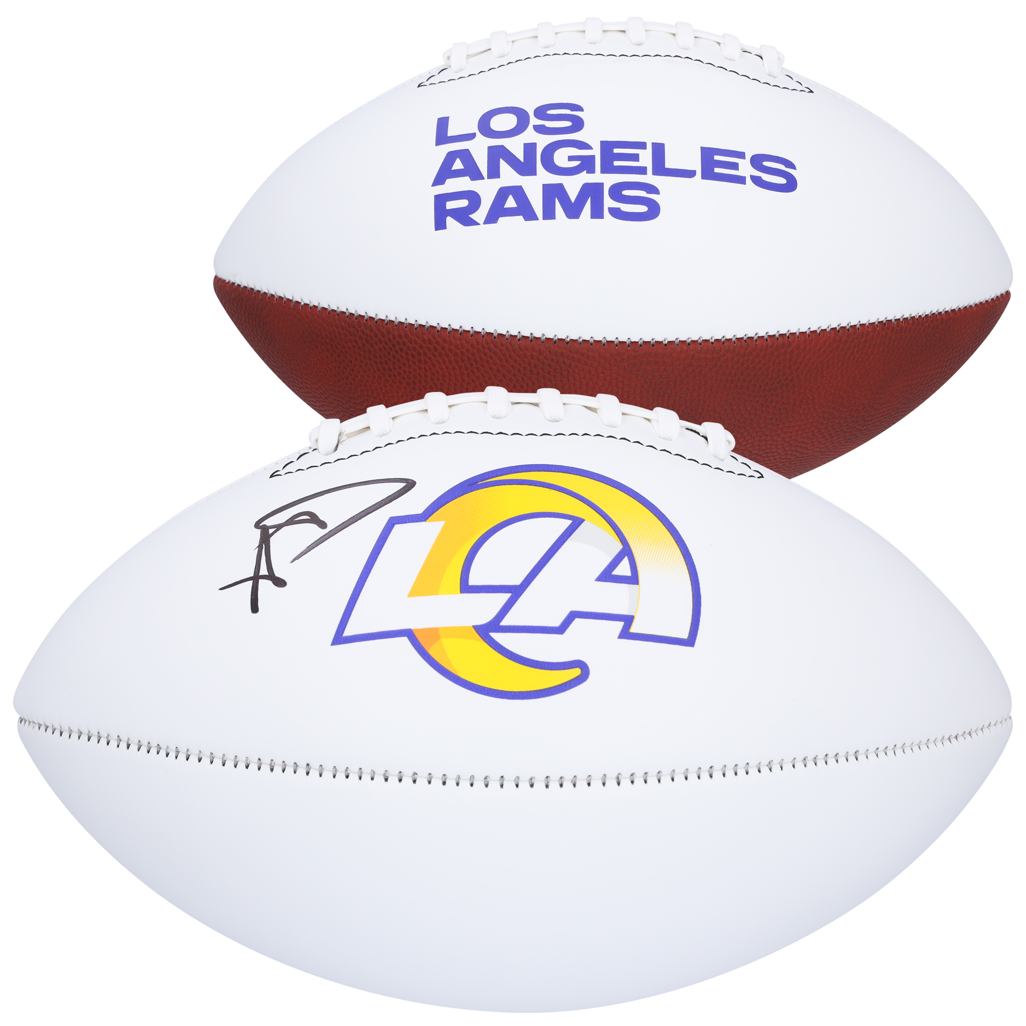 Aaron Donald Los Angeles Rams Autographed Franklin White Panel Football