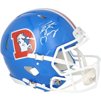 Peyton Manning Denver Broncos Autographed Riddell 1975-1996 Throwback Speed Authentic Helmet