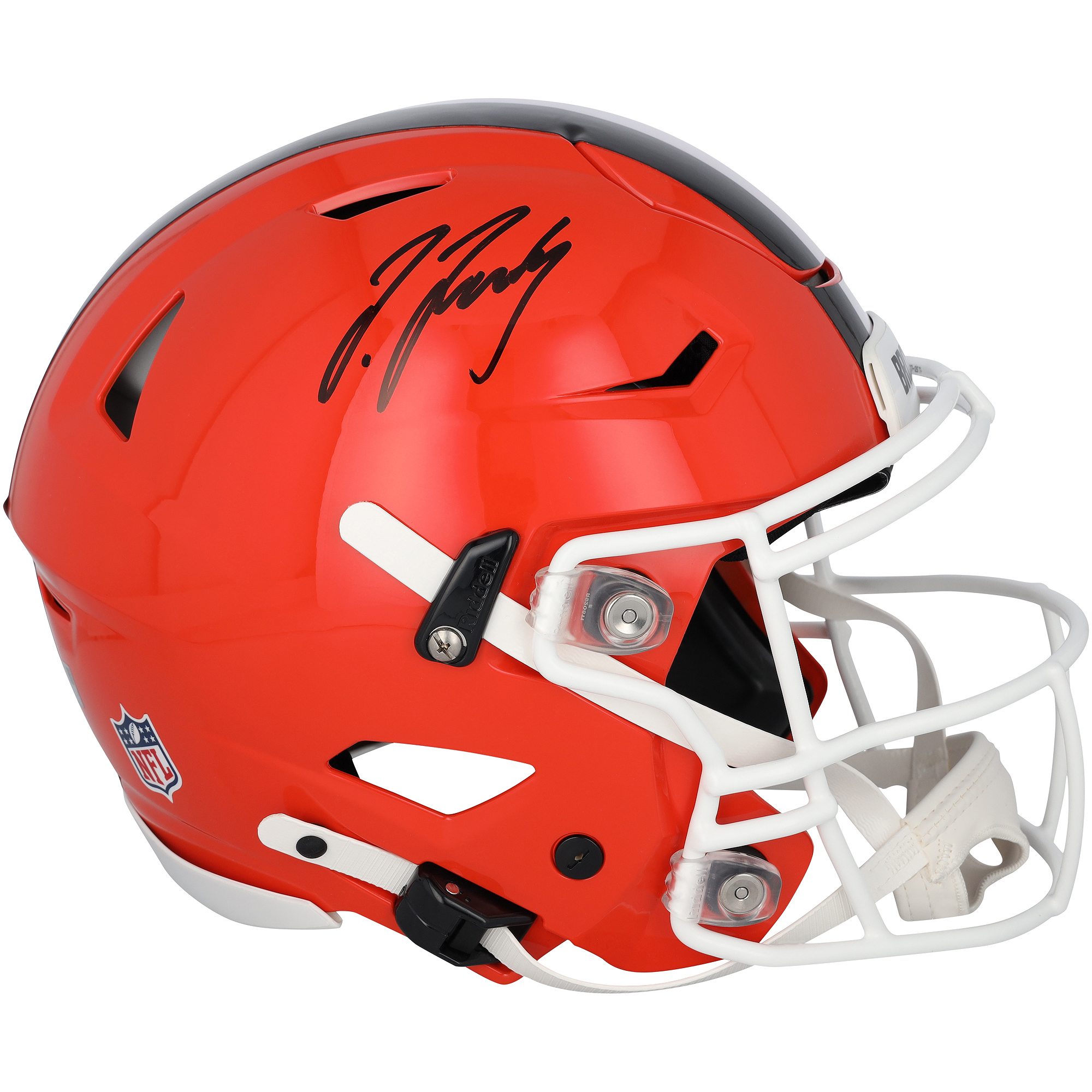 Jerry Jeudy Cleveland Browns Autographed Riddell Speed Flex Authentic Helmet