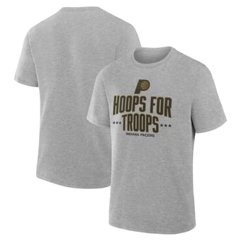 Men's Gray Indiana Pacers Hoops For Troops T-Shirt