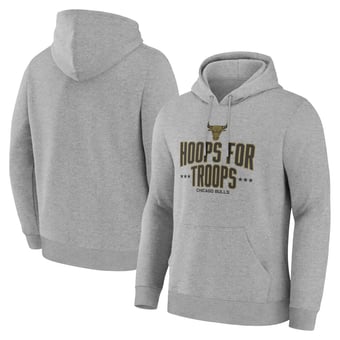 Men's Gray Chicago Bulls Hoops For Troops Hoodie
