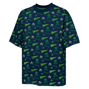 Youth Outerstuff Navy Notre Dame Fighting Irish Scramble All Over Print T-Shirt