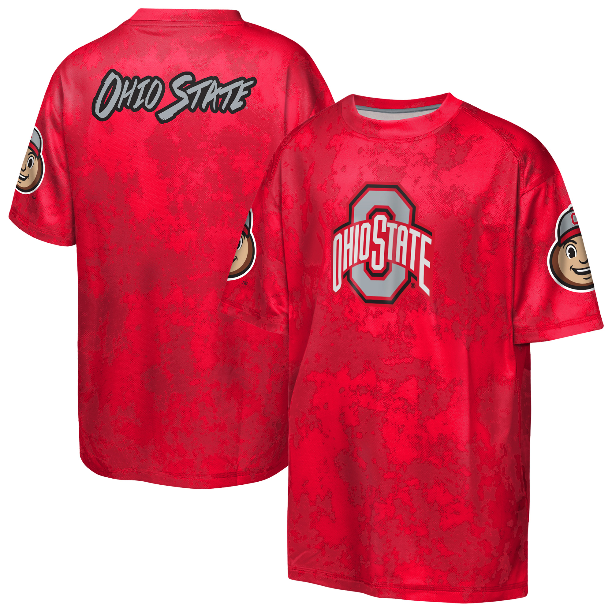 Youth Outerstuff Scarlet Ohio State Buckeyes Off-Side Sublimated T-Shirt