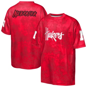 Youth Outerstuff  Scarlet Nebraska Huskers Off-Side Sublimated T-Shirt
