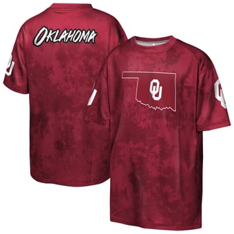 Youth Outerstuff  Crimson Oklahoma Sooners Off-Side Sublimated T-Shirt