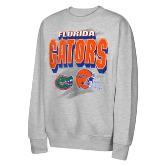 Youth Outerstuff  Heather Gray Florida Gators Wild Card Fleece Sweatshirt